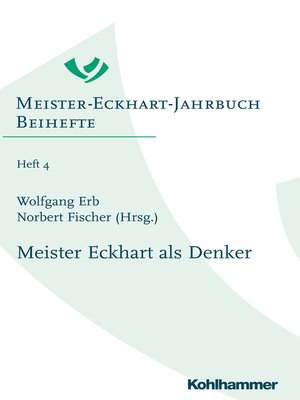 cover image of Meister Eckhart als Denker